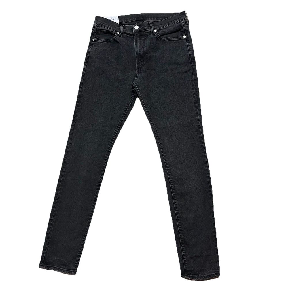& Demin Men’s Jeans Size 33 X 32 Skinny Coupe Moulante Denim Dark Wash Black